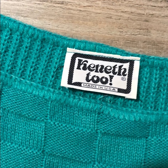 Vintage Turquoise Sweater - Picture 5 of 8